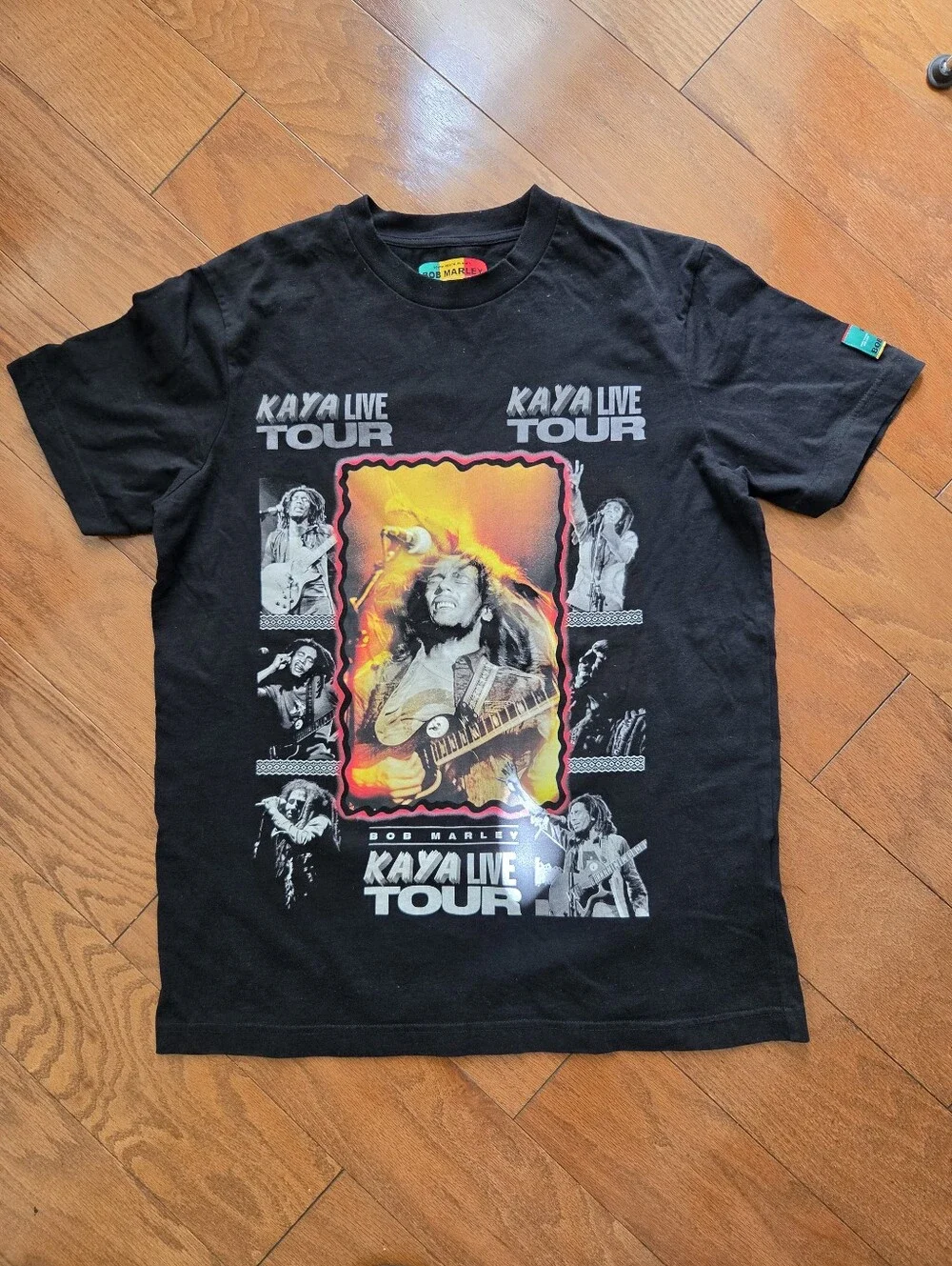 Shoe Palace x Bob Marley Kaya Live Tour Graphic Tee Black Shirt Mens Medium